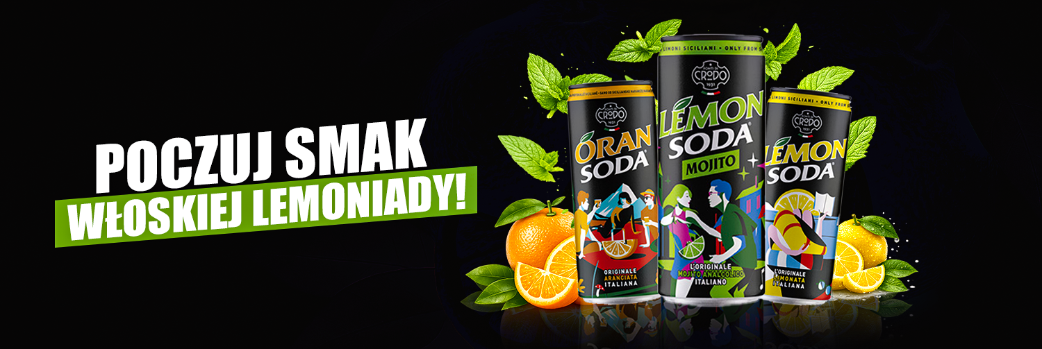 Oran Soda, Lemon Soda i Lemon Soda Mojito — włoskie lemoniady w sklepie MASNA