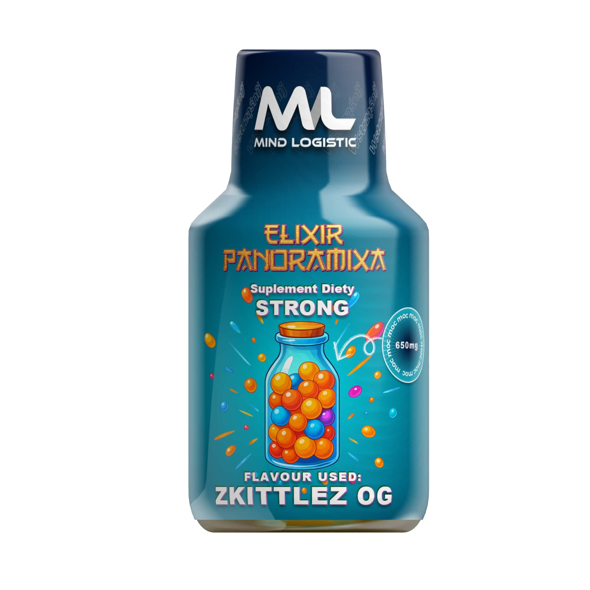 ELIXIR PANORAMIXA STRONG+ - Zkittlez 100ml 650mg